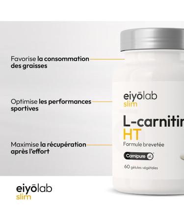 Carnipure Premium Patented L-CARNITINE | Energy - Dry - Recovery | Pre-Workout without Caffeine and Magnesium Stearate | Doping Free | 60 Vegan Capsules | Made in France Eiyolab - Buy Online on GoSupps.com