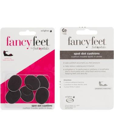 Foot Petals Spot Dot Cushions 6-Pack - Black Round - Shoe Comfort Accessory - Buy Online on GoSupps.com