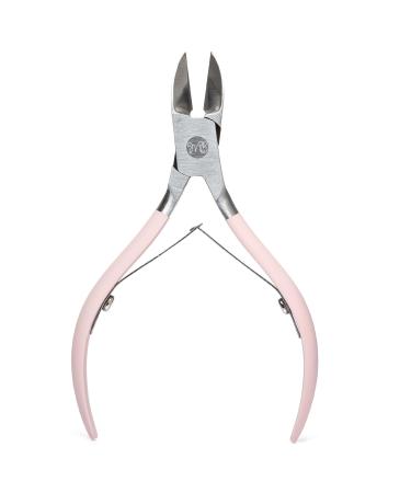 Malva Belle Ingrown Toe Nail Clippers For Thick Nails - Full Length Jaw with Double Spring Ingrown Toenail Tool - Premium Nail Nipper/Cutter with Safety Tip Cover - Comfort Grip Handles - Pink