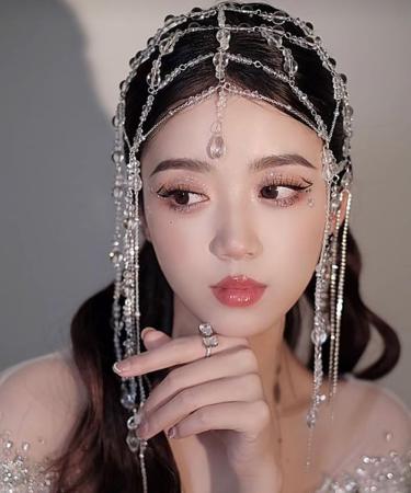 Xerling 1920s Flapper Crystal Beads Tassel Cap Headpiece - Elegant Bridal & Cleopatra Hair Accessories for Women - Buy Online on GoSupps.com