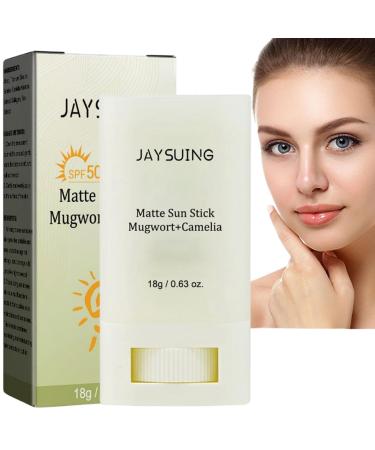 Matte Sun Stick Sunscreen Stick Water Proof and Long-Lasting Korean Sunscreen SPF 50+ Face Body Suncream UVA&UVB Protetion Suncream Moisturizing Sunscreen Stick Sun Cream SPF50+ for Face Body(18g)
