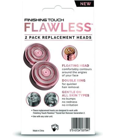 Finishing Touch Flawless Face Replacement Heads Generation 2 2 x New Premium Quality 18 Karat Gold-Plated Hypoallergenic Double-Ring Heads for Flawless Face 3.0 Set of 2 - Buy Online on GoSupps.com