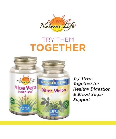 Nature's Herbs Aloe Vera Inner Leaf - 100 Vegetarian Capsules for Digestive Health - Buy Online on GoSupps.com