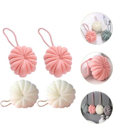 ABOOFAN 8 Pcs Pumpkin Bath Flowers | Cute Loofah Scrubber & Shower Puff for Kids | Skin-Friendly Bathing Sponge & Body Wash Essentials - Buy Online on GoSupps.com
