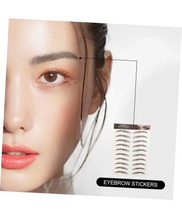PLAFOPE Fake Eyebrow Stickers 9 sheets Temporary Eyebrows Hairlike Tattoos Transfer Transfers Stickers Shaping Sticker Eyebrow 21x14.7cm Brown - Buy Online on GoSupps.com