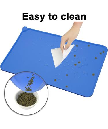 Moacc Slipproof & Waterproof Feed Mats for Dogs & Cats - Silicone Base 54x38cm - Blue - Buy Online on GoSupps.com