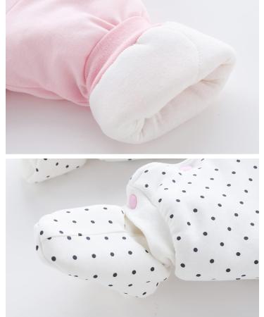 Baby Girls Snowsuit Romper with Detachable Hood, Footies, and Warm Cotton Material - Pink Winter Outfit for Newborn (9-12 Months) - Buy Online on GoSupps.com