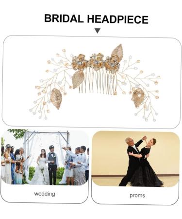 FRCOLOR Comb Bridal Womens Hair Clips Wedding Decorations for Ceremony Metal Hair Clips for Women Metal Trim Hair Decorations Hair Gems for Women Tiara Zinc Alloy Accessories Bride Crystal - Buy Online on GoSupps.com