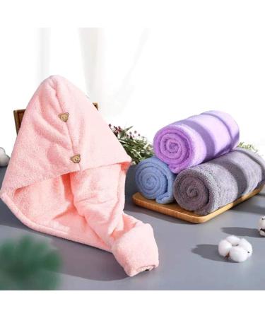 Quick Dry Hair Towel Wrap - 2 Pack Super Absorbent Hair Turban for Women | 10x26 Inch Cap for Curly & Long Hair - Buy Online on GoSupps.com