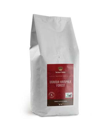 Uganda Coffee Beans 1kg - Very Strong Dark Roast Ugandan Robusta Coffee - Brown Bear - For All Coffee Machines - Strength 5 - Donation to Free The Bears