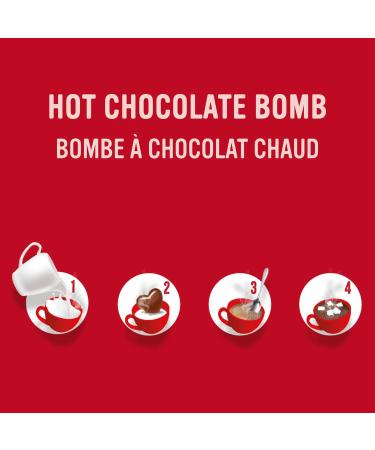 Regal Heart-shaped Hot Chocolate Bomb - Valentine's Day Gift - Belgian Milk Chocolate with Mini Marshmallows Inside 41 grams - Buy Online on GoSupps.com