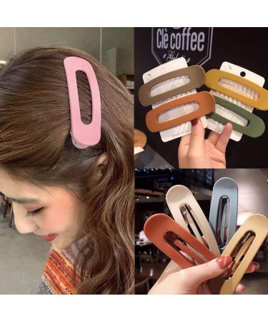 Matte Flat Claw Clips Set - 6pc Flat Lay Hair Clips for Women and Girls - Buy Online on GoSupps.com