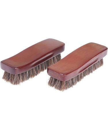 Shoe Brush Natural Wood Bristle Horse Hair Shoe Boot Brush Shoe Brush Polish Wood Handle Real Hair Brush Cleaning for Brush(17x2cm) - Buy Online on GoSupps.com