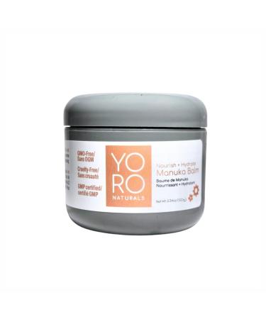 Nourish + Hydrate Manuka Balm - Skin Soothing Ointment for Sensitive Dry Skin Made in USA Honey Eczema Relief Natural Psoriasis Moisturizer & Eczema Balm for Face and Body (2.34oz) 2.34 Ounce