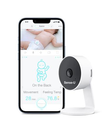 Sense-U Video Baby Monitor with 1080P HD Wi-Fi Camera and Background Audio, Night Vision, 2-Way Talk and Motion Detection - Compatible with Smartphones 1 Count (Pack of 1)