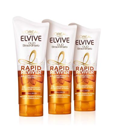 L'Or al Paris Elvive Rapid Reviver Intensive Conditioner extraordinary oil enriched with amino acid and jojoba oil for dry hair 3 pieces - Buy Online on GoSupps.com