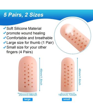 Cogana Gel Fingerlings - Breathable Silicone Fingertips for Trigger Fingers Hand Eczema Blisters & Arthritis (Beige) | International Shipping - Buy Online on GoSupps.com
