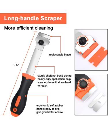 Flintronic Suchaber Set | 20 Stainless Steel & Plastic Blades | Kitchen Scraper for Ceranium Glass Induction Hobs - Efficient Oven & Stovetop Cleaning - Buy Online on GoSupps.com