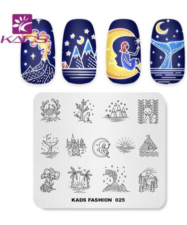KADS Night Sky Nail Art Stamp Plate - DIY Nail Stamping Template - Buy Online on GoSupps.com