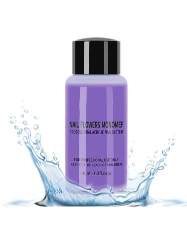 Acrylic Nail Liquid Monomer 40ml Non-Yellowing Manicure Crystal Powder Carving Fluid Monomer Acrylic Nail Liquid