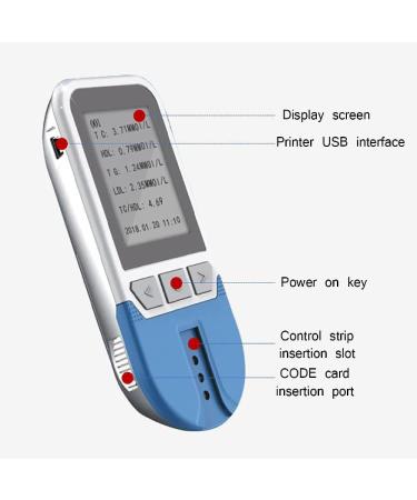 Multifunction Lipid Monitor Meter kit 5 in 1 CHDL LOL HDL and Total Cholesterol Tester with 10 Test Strips Multiple Sets of Memory Values Quick Results. - Buy Online on GoSupps.com