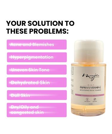 Moona Jolie 2-in-1 Papaya x Vitamin C Cleanser 150ml | Plant- based Facial Cleanser - Deep Cleansing Face Wash with Vitamin E and Aloe Vera Hydrating for Fine Lines and Hyperpigmentation - Buy Online on GoSupps.com