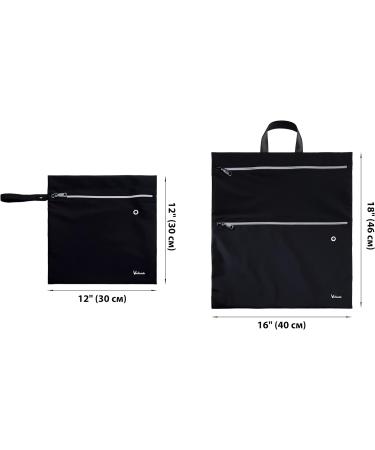 Valante Water-Repellent Black Bag with Waterproof Zip for Swimming Gear & Activewear - Size S - Buy Online on GoSupps.com