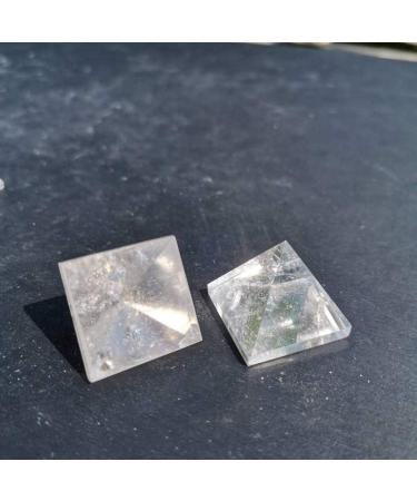 Natural Clear Quartz Crystal Stone Transparent Crystal Pyramid 2cm Stone Mineral Specimen - Buy Online on GoSupps.com