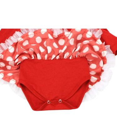 FYMNSI Baby Girls My First Christmas Outfit 4pcs Set | Infant Xmas Party Clothes with Tutu Romper, Headband, Shoes & Leg Warmers | 0-3 Months Red Christmas Tree - Buy Online on GoSupps.com