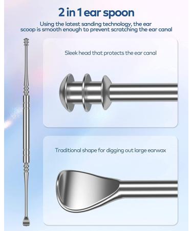 Stainless Steel Double-Ended Earwax Remover Spiral Cleaner for Kids, Adults & Seniors - Buy Online on GoSupps.com