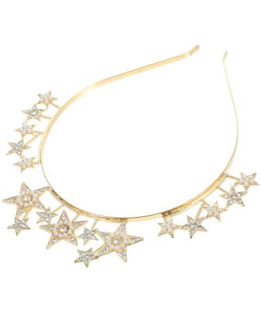 Beaupretty Hair Accessories Headbands Goddess Crown Star Headband Wedding Accessories for Brides Star Headpiece Wedding Crown Goddess Accessories for Women Alloy European and American