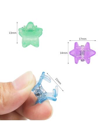 EAONE 100Pcs Mini Star Hair Clips - Non Slip Cute Claw Clips for Girls and Women - Assorted Candy Colors - 90s 2000s Hair Accessories - Buy Online on GoSupps.com