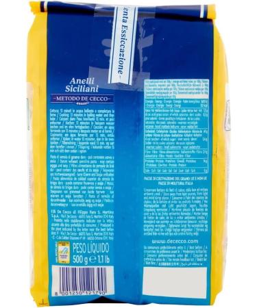  Italian Gourmet E.R. Lot of 24 Cecco pastries 100 % Italian Sicilian rings n. 179 pates 500 g + Gourmet Italian Pulp 400 g - Buy Online on GoSupps.com