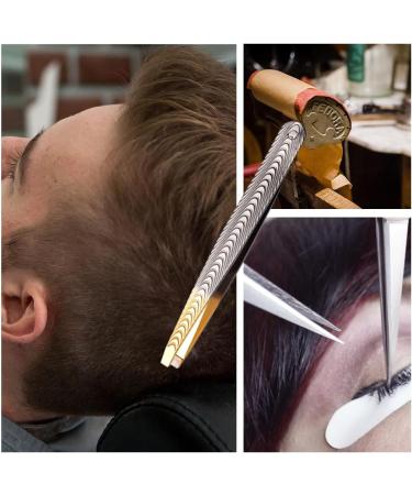 Slanted Stainless Steel Eyebrow Tweezers - Anti-Skid Sharp Tweezers for Facial Hair - Buy Online on GoSupps.com
