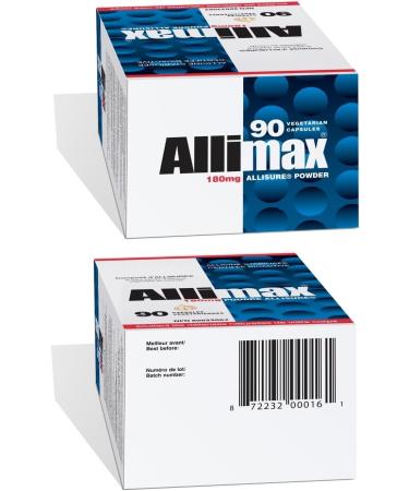Allimax International Limited Allimax 180 mg 90 vegcaps - Buy Online on GoSupps.com