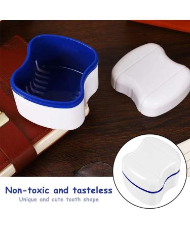 4-Piece Denture Container Set - Bite Warehouse Storage Box with Hanging Net - Ideal for Prosthesis Teeth Care - Buy Online on GoSupps.com