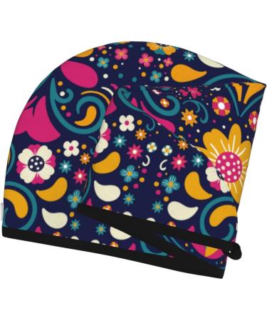 Hair Towel Wrap - Quick Drying Towel Turban with Button | Cinco De Mayo Floral Design - Buy Online on GoSupps.com