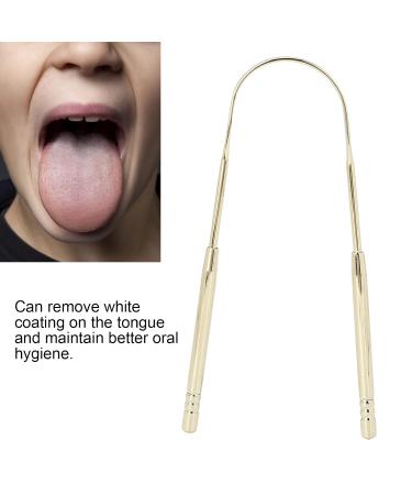 Donfafecuer Stainless Steel Tongue Scrapers - 2PC Set for Adults | Portable & Durable for Home Travel & Work (Golden) - Buy Online on GoSupps.com