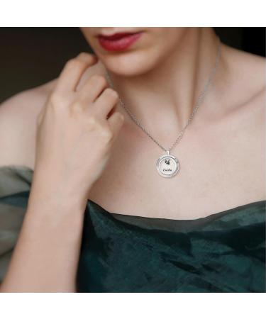 Personalised Pet Fur Locket Pendant Necklace Engraved Photo Name Stainless Steel Custom Pet Keepsake Necklace Portrait Urn Necklace Memorial Gift For Loss Love Pets silver - Buy Online on GoSupps.com