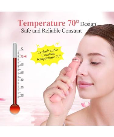 TOUCHBeauty Electric Eyelash Curler Heated Eyelash Curler with Smart Silicone Heating Pads Fast Heating Natural Curling Lash Styling Tools for Women AG-9906(Pink) - Buy Online on GoSupps.com