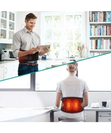 Buy USB Heating Massage Belt for Back & Belly Pain Relief | Electric Heating Pad for Sciatica & Waist Discomfort - Buy Online on GoSupps.com