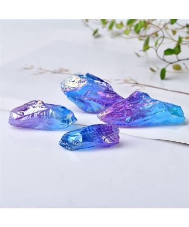 Natural Crystal Rough 200g Natural Crystal Electroplate Stone Quartz Specimen Collection Home Decor Fish Tank Decoration Gift 190-200g Electroplate Stone - Buy Online on GoSupps.com