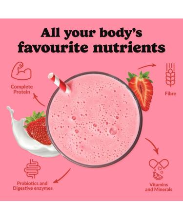 Good Protein Vegan Plant-based Protein Powder 100% Natural Non-GMO Dairy-free Gluten-free Soy-free No Added Sugar and Nothing Artificial. Strawberries & Cream All-in-One Shake 440 grams Strawberries & Cream 440 g - Buy Online on GoSupps.com