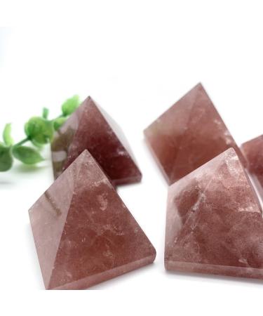Natural Crystal Rough 30mm Natural Red Strawberry Stone Quartz Crystal Pyramid Reiki Tower Home Ornaments Decoration Stones - Buy Online on GoSupps.com