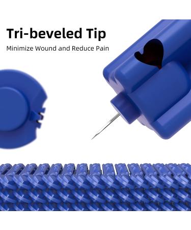 Metene Twist Top Lancets 30 Gauge 310 Count - Sterile Diabetic Lancets for Blood Sugar Test - Dark Blue - Buy Online on GoSupps.com