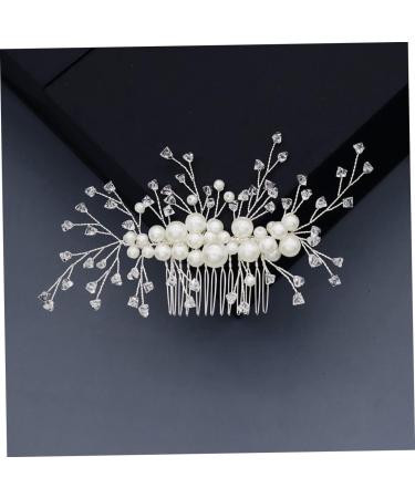 FRCOLOR Wedding headpieces for wedding wire side Comb wedding side headpiece side Comb Rhinestone Clip Comb Leaf Crystal Hair Comb Leaf Hair Comb hair crystal clip pearl Crystal - Buy Online on GoSupps.com