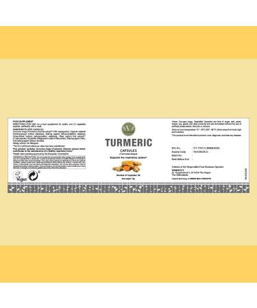 Vanan Turmeric Capsules | Pure Turmeric & Black Pepper | Herbal Turmeric Supplement for Skin & Respiratory System - Buy Online on GoSupps.com