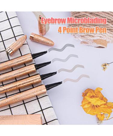 Dark Brown Microblade Eyebrow Pencil - Waterproof Long-Lasting Eyebrow Makeup | Natural Brow Tint #02 - Buy Online on GoSupps.com