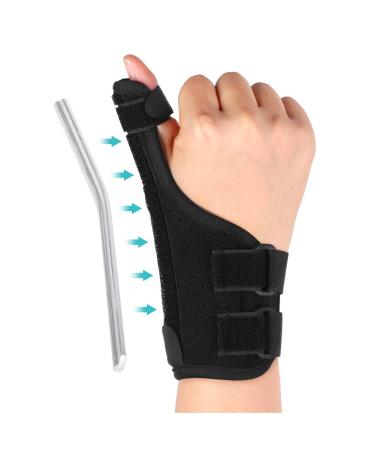 Thumb Support Finger Protector Thumb Brace with Removable Splint and Adjustable Straps Thumb Wrist Stabilizer for Arthritis Carpal Tunnel Sprains Left or Right Hand Pain Relief