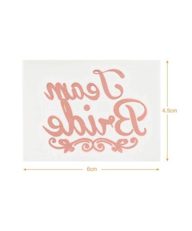 Naler 18pcs Team Bride + 2pcs Bride Flash Tattoos - Bridal Shower Bachelorette Party Decorations in Rose Gold - Buy Online on GoSupps.com
